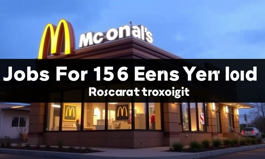 Jobs For 15 Year Old: McDonald’s Fast Food Restaurants